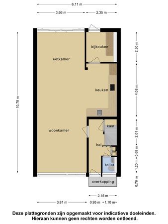 Floorplan - Lekstraat 68, 8303 LT Emmeloord
